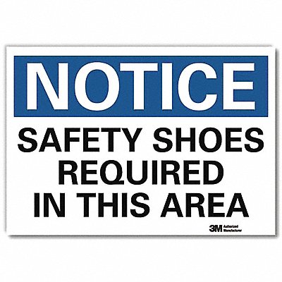 LYLE U51508RD10X7 Notice Sign 7 in x 10 in Reflective Sheeting