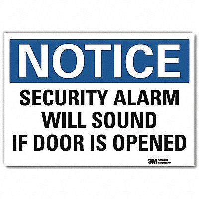 LYLE U51511RD10X7 Notice Sign 7inx10in Reflective Sheeting
