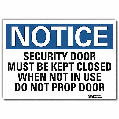 LYLE U51513RD10X7 Notice Sign 7inx10in Reflective Sheeting
