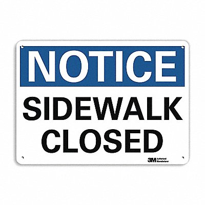 LYLE U51515NA10x7 K3078 Notice Sign 7 in x 10 in Aluminum