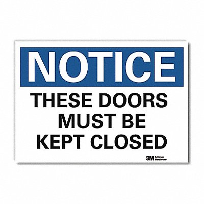LYLE U51541RD14X10 Notice Sign 10x14in Reflective Sheeting
