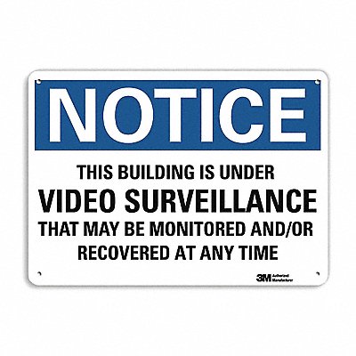 LYLE U51548NA10x7 Notice Sign 7 in x 10 in Aluminum