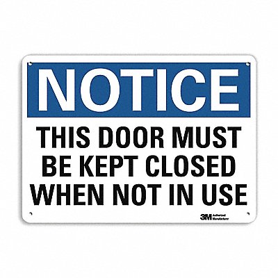LYLE U51552NA10x7 Notice Sign 7 in x 10 in Aluminum
