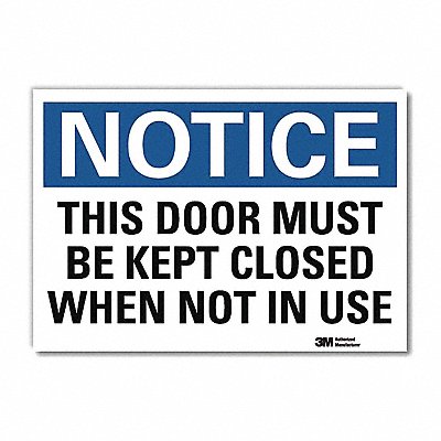 LYLE U51552RD10X7 Notice Sign 7inx10in Reflective Sheeting