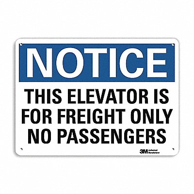 LYLE U51555NA10x7 Notice Sign 7 in x 10 in Aluminum