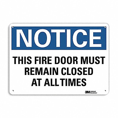 LYLE U51557NA10x7 Notice Sign 7 in x 10 in Aluminum