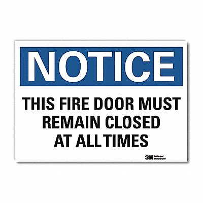 LYLE U51557RD10X7 Notice Sign 7inx10in Reflective Sheeting