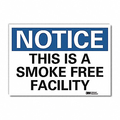 LYLE U51563RD7X5 Notice Sign 5 in x 7 in Reflective Sheeting