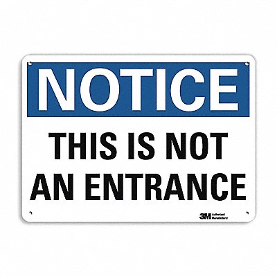 LYLE U51566NA10x7 Notice Sign 7 in x 10 in Aluminum