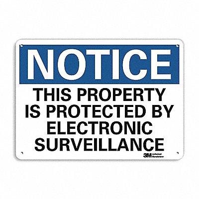 LYLE U51568NA10x7 Notice Sign 7 in x 10 in Aluminum