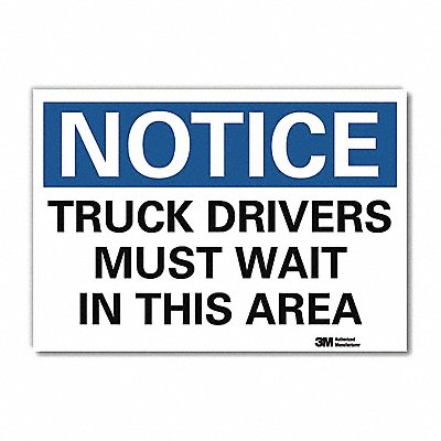 LYLE U51579RD10X7 Rflct Loading Unloading Lbl 7x10in Alum