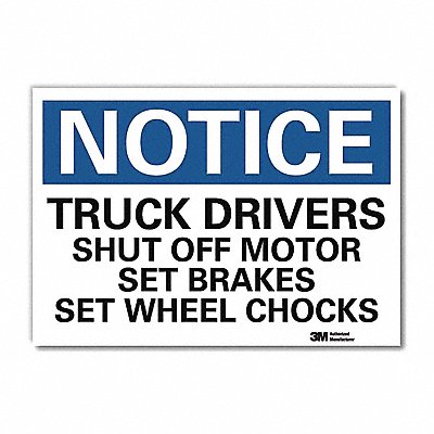 LYLE U51581RD10X7 Notice Sign 7inx10in Reflective Sheeting