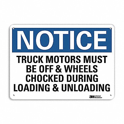 LYLE U51582NA10x7 Notice Sign 7 in x 10 in Aluminum