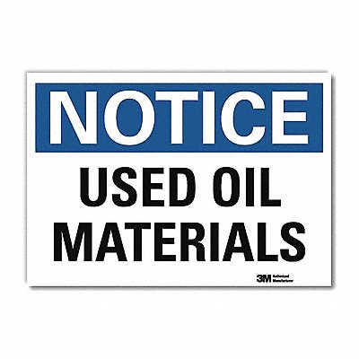 LYLE U51596RD10X7 Notice Sign 7inx10in Reflective Sheeting