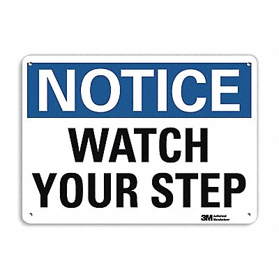 LYLE U51617NA10x7 Notice Sign 7 in x 10 in Aluminum