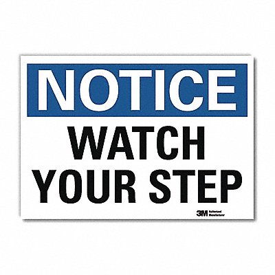 LYLE U51617RD10X7 Notice Sign 7inx10in Reflective Sheeting