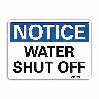 LYLE U51619NA10x7 Notice Sign 7 in x 10 in Aluminum