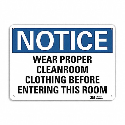 LYLE U51623NA10x7 Notice Sign 7 in x 10 in Aluminum