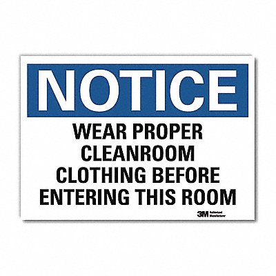 LYLE U51623RD10X7 Notice Sign 7 in x 10 in Reflective Sheeting
