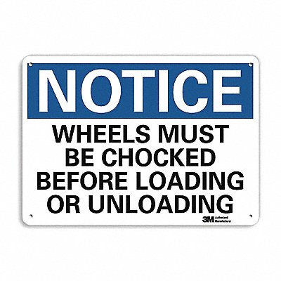 LYLE U51627NA10x7 Notice Sign 7 in x 10 in Aluminum