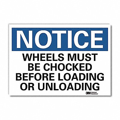 LYLE U51627RD7X5 Notice Sign 5 in x 7 in Reflective Sheeting