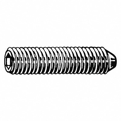GRAINGER U078000310037 Socket Set Screw Grubscrew Cone Point 5/16 -18 3/8 L PK100