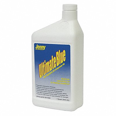 JENNY ULTIMATE BLUE 1051209 Compressor Oil 1 qt Bottle 30 SAE Grade