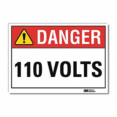 LYLE U31003RD14X10 Danger Sign 10 in x 14 in Reflective Sheeting