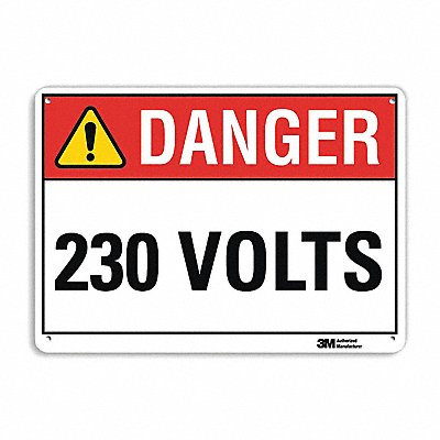 LYLE U31007RA14X10 Danger Sign 10 in x 14 in Aluminum