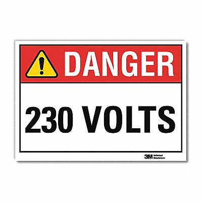 LYLE U31007RD14X10 Danger Sign 10 in x 14 in Reflective Sheeting