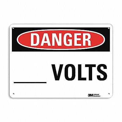 LYLE U31060NA14x10 Danger Sign 10 in x 14 in Aluminum