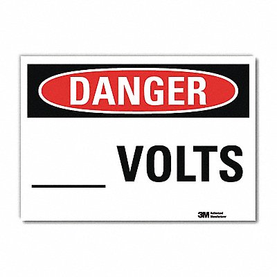 LYLE U31060RD10X7 Danger Sign 7inx10in Reflective Sheeting