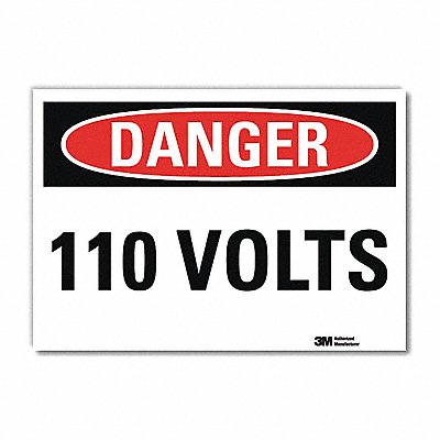 LYLE U31064RD7X5 Danger Sign 5inx7in Reflective Sheeting