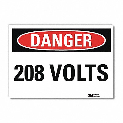 LYLE U31071RD7X5 Danger Sign 5inx7in Reflective Sheeting
