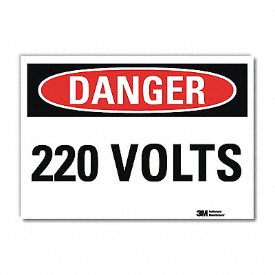 LYLE U31072RD10X7 Danger Sign 7inx10in Reflective Sheeting