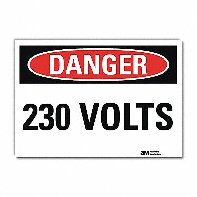 LYLE U31073RD7X5 Danger Sign 5 in x 7 in Reflective Sheeting