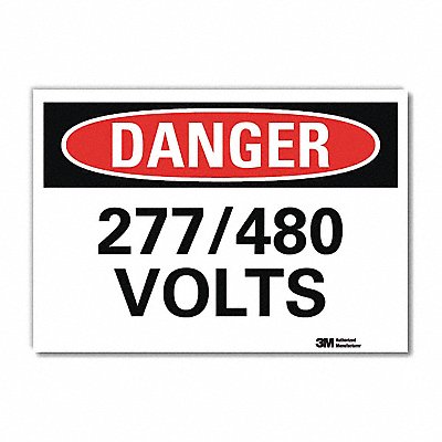 LYLE U31075RD7X5 Danger Sign 5inx7in Reflective Sheeting