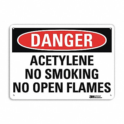 LYLE U31084RA10X7 Danger No Smoking Sign 7 in x 10 in Alum