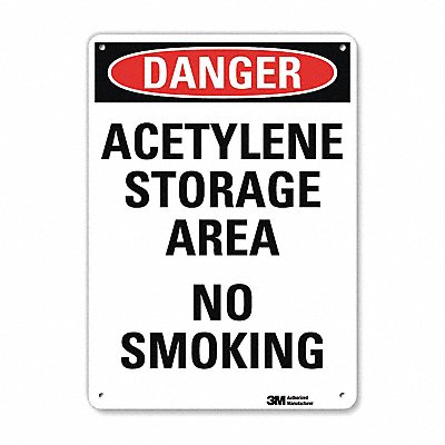 LYLE U31085RA7X10 Danger No Smoking Sign 10 in x 7 in Alum