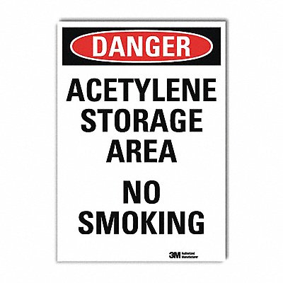 LYLE U31085RD7X10 Danger Sign 10 in x 7 in Reflective Sheeting