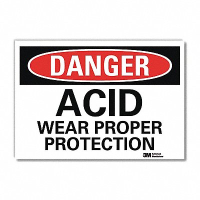 LYLE U31093RD14X10 Danger Sign 10inx14inReflective Sheeting