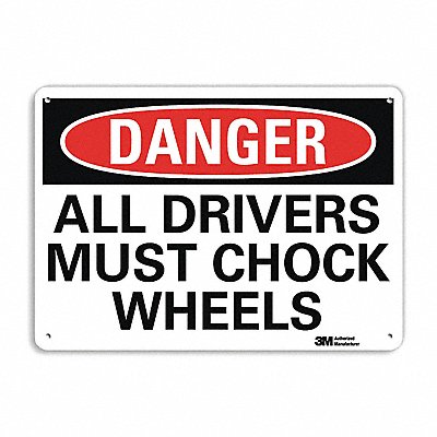 LYLE U31101RA14X10 Danger Sign 10 in x 14 in Aluminum
