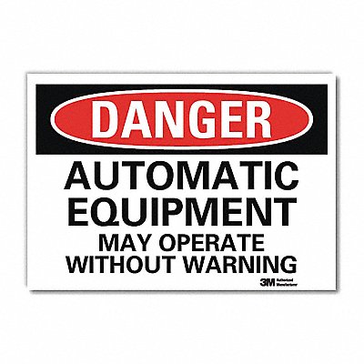 LYLE U31120RD7X5 Danger Sign 5inx7in Reflective Sheeting