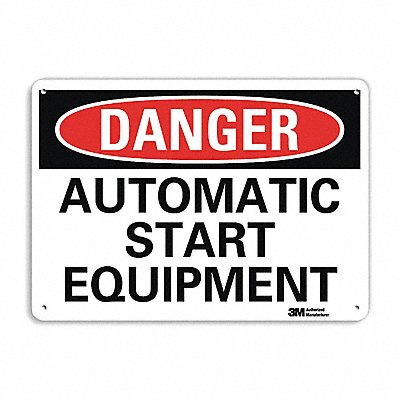 LYLE U31121NA14x10 Danger Sign 10 in x 14 in Aluminum