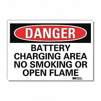 LYLE U31126RD7X5 Danger Sign 5 in x 7 in Reflective Sheeting