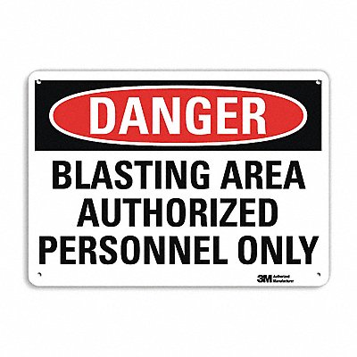 LYLE U31134NA14x10 Danger Sign 10 in x 14 in Aluminum