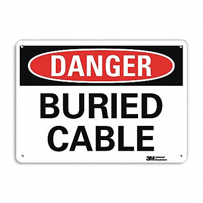 LYLE U31140RA14X10 Danger Sign 7 in x 14 in Aluminum