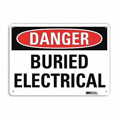 LYLE U31141NA14x10 Danger Sign 7 in x 14 in Aluminum