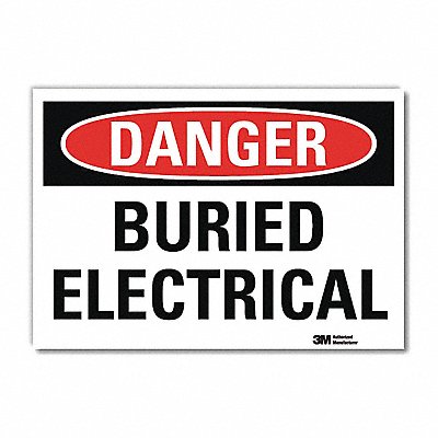 LYLE U31141RD10X7 Danger Sign 7inx10in Reflective Sheeting