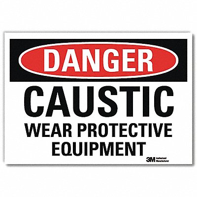 LYLE U31161RD7X5 Danger Sign 5 in x 7 in Reflective Sheeting
